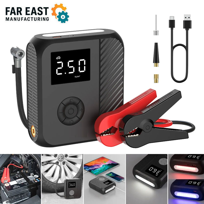 Jumpstarter med luftkompressor